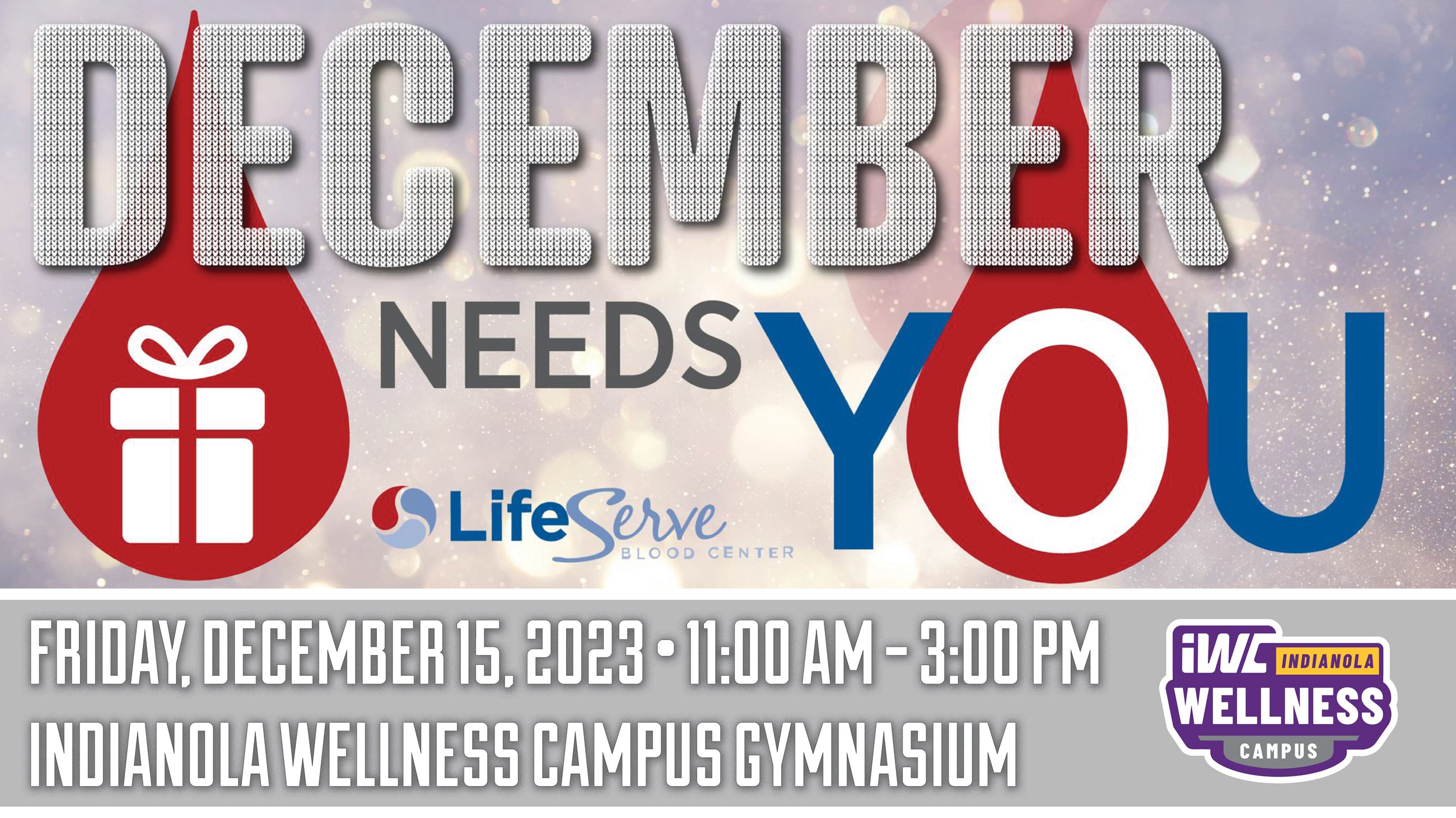 LifeServe Blood Drive at Indianola Wellness Campus Friday, December 15, 2023.