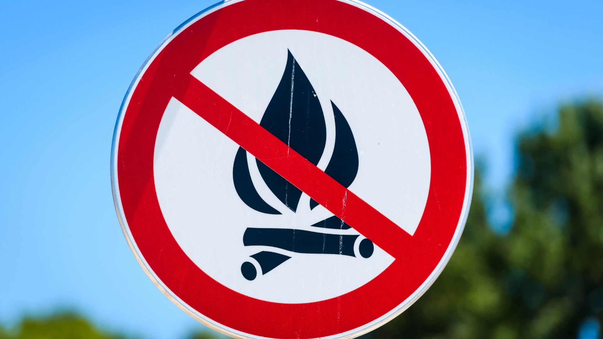 Photo of a burn ban sign