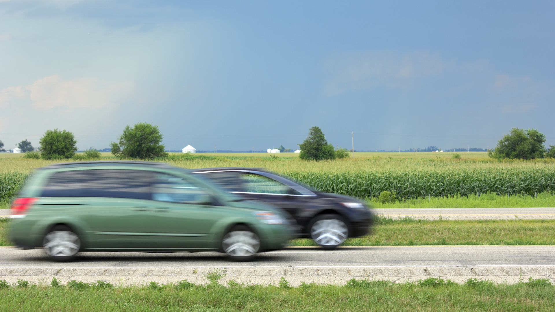 Cars driving on a road