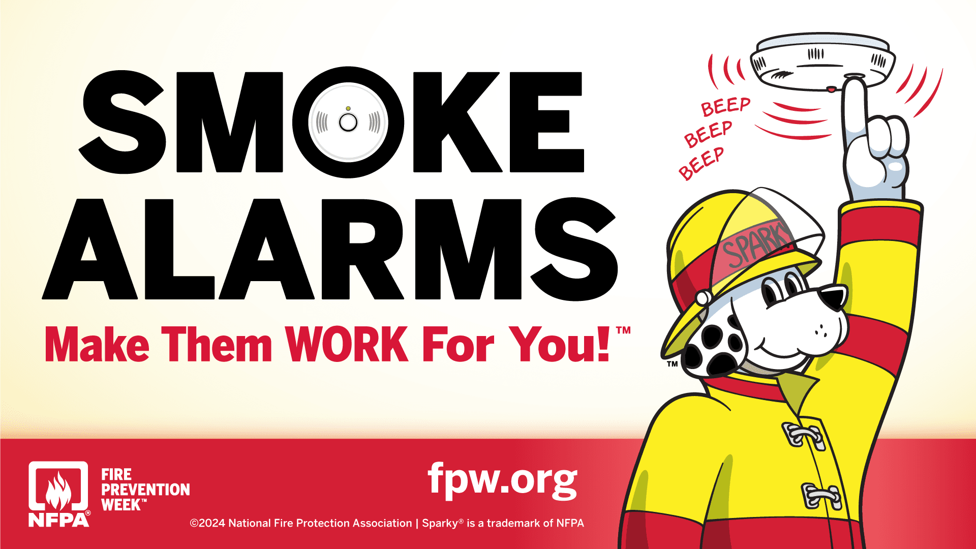 National Fire Prevention Week is Oct. 6-12, 2024, and this year's theme is about smoke alarms.