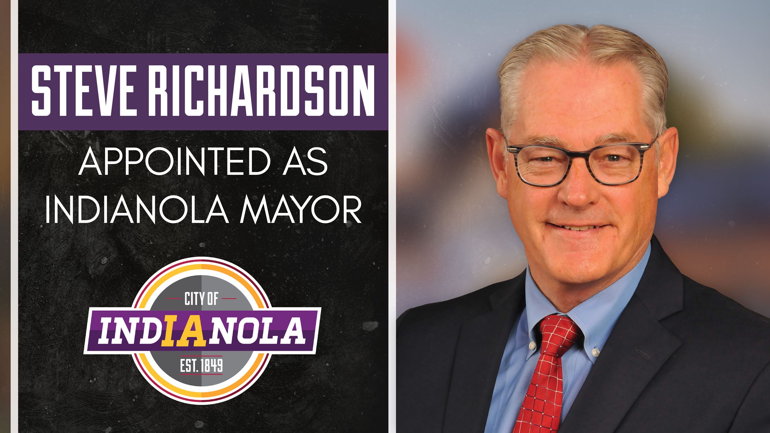 Steve Richardson appointed as Indianola Mayor.