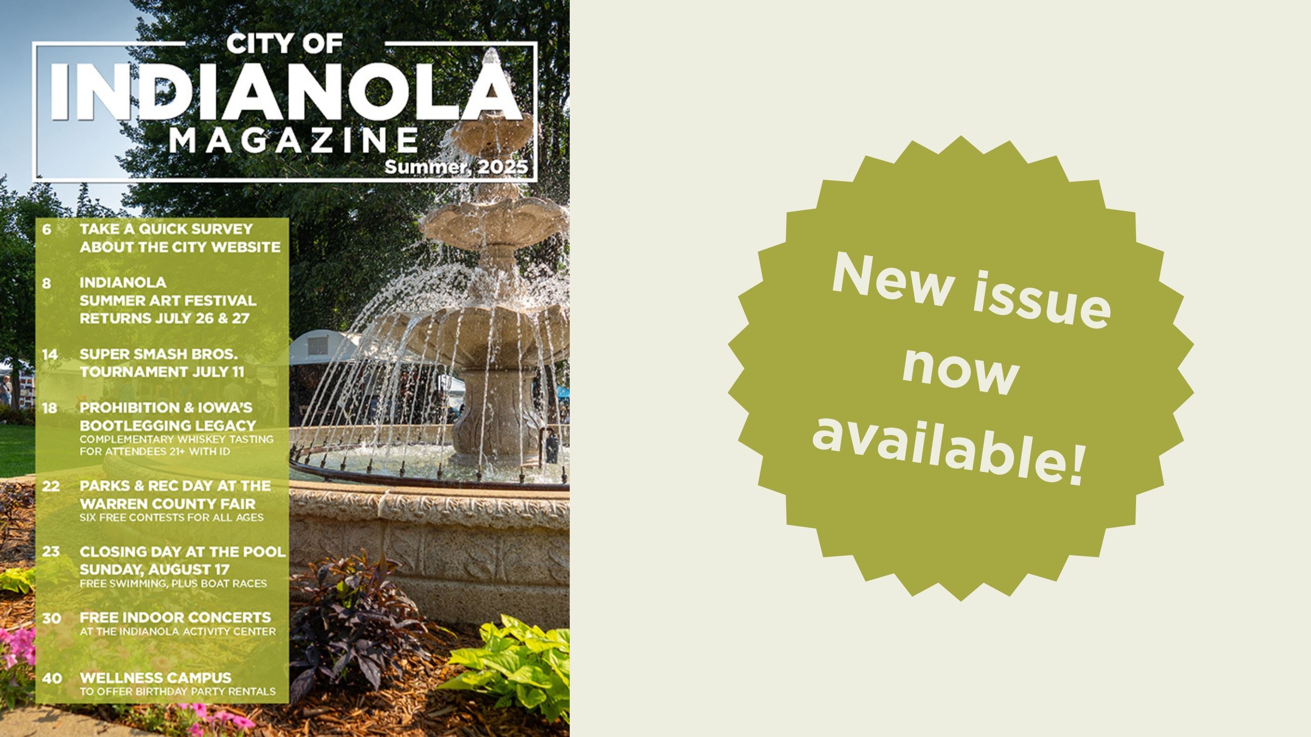 Indianola Magazine cover for summer, 2025 issue