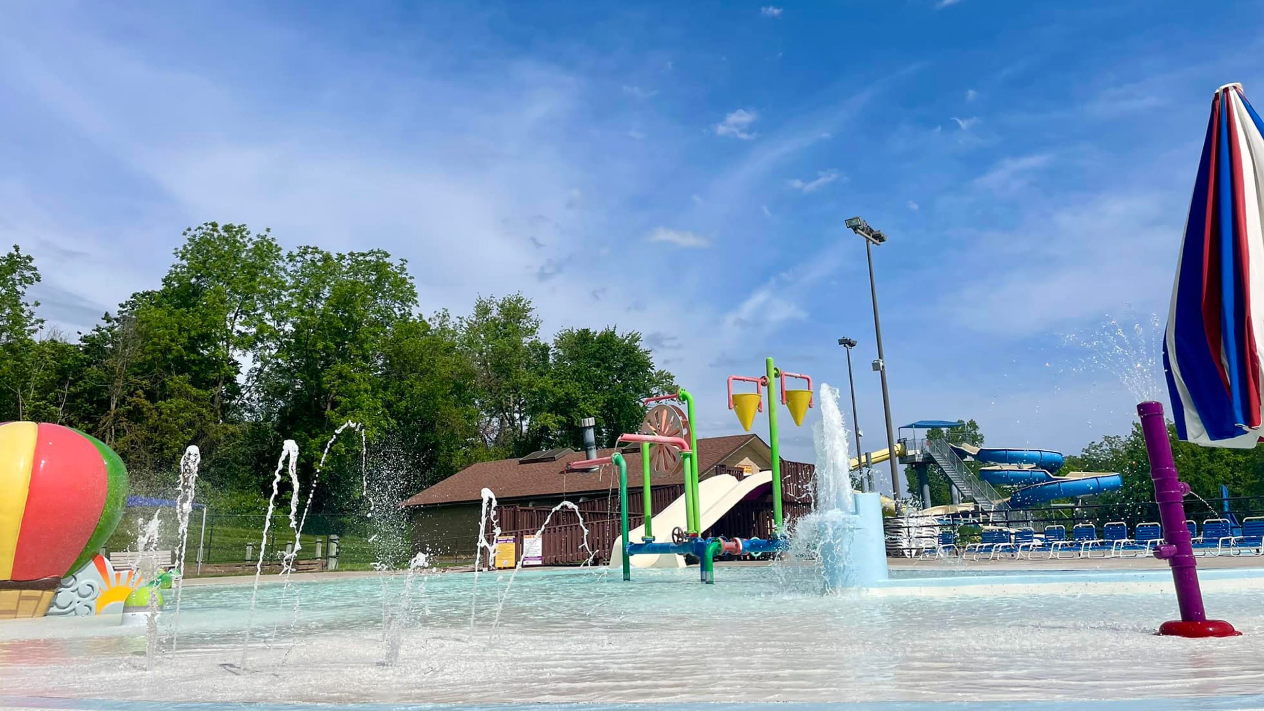 Pool water and amenities at the Indianola Veterans Memorial Aquatic Center 