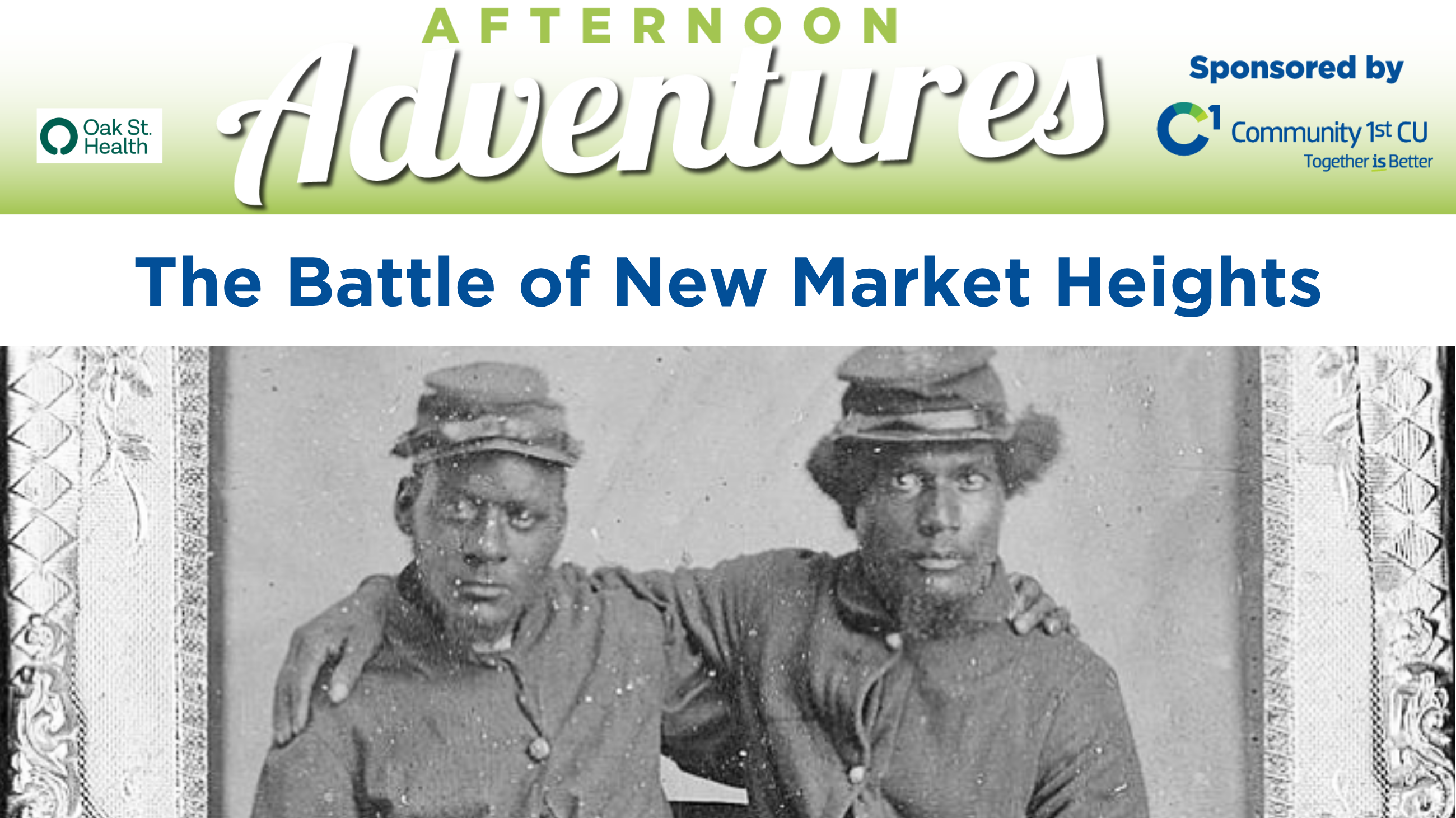 Two black Civil War soldiers featured in marketing for free event on 11.18.25