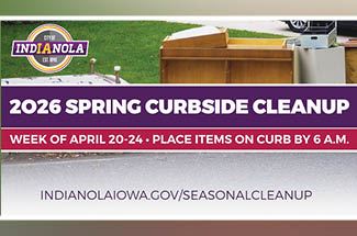 Spring Cleanup 2026 Indianola Iowa is from April 20-24.